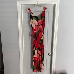 Gilli Red and Pink Floral Maxi Dress